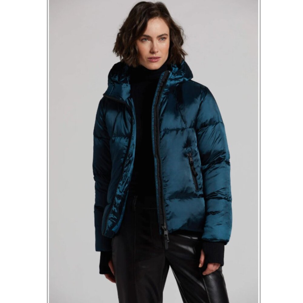 ADROIT ATELIER Pacific Short Hooded Bomber Jacket Coat Blue Pond XL NWT